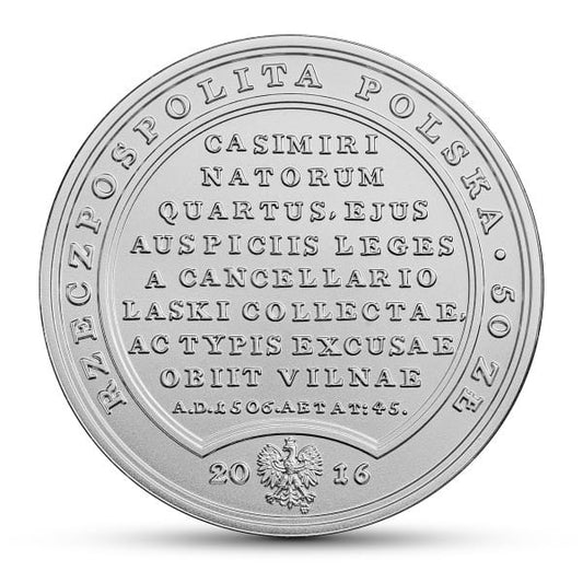 50 zł / 2016 r. - Aleksander Jagiellończyk