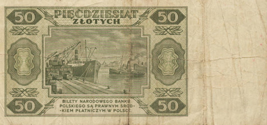 POLSKA Banknot 50 zł / 1948 r. XX