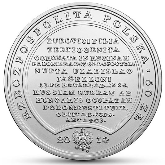 50 zł / 2014 r. - Jadwiga Andegaweńska