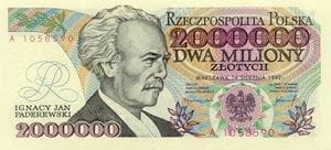 POLSKA Banknot 2.000.000 zł / 1992 r. X - seria B