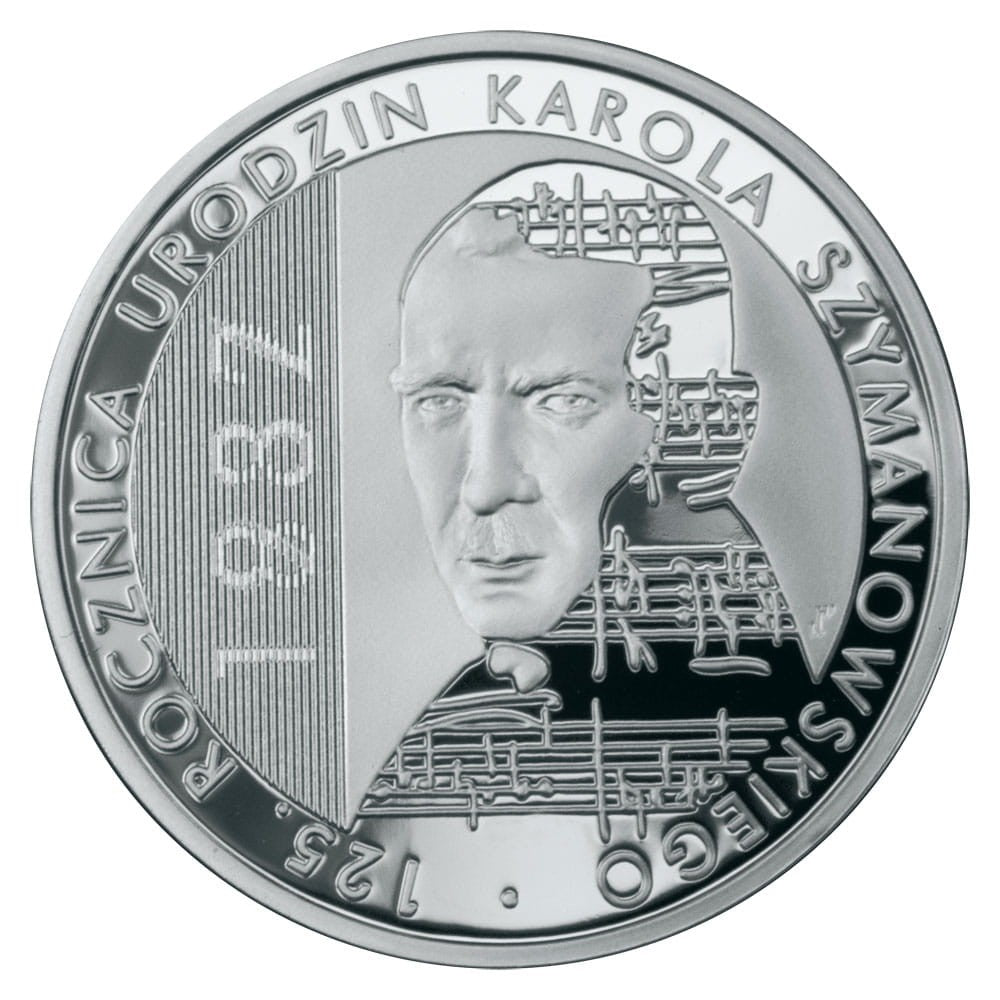 10 zł / 2007 r. - 125. rocznica urodzin Karola Szymanowskiego