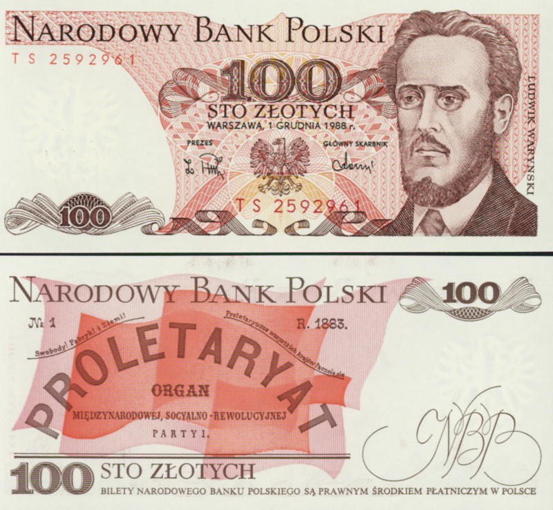 POLSKA Banknot 100 zł / 1988 r. X X - seria TC