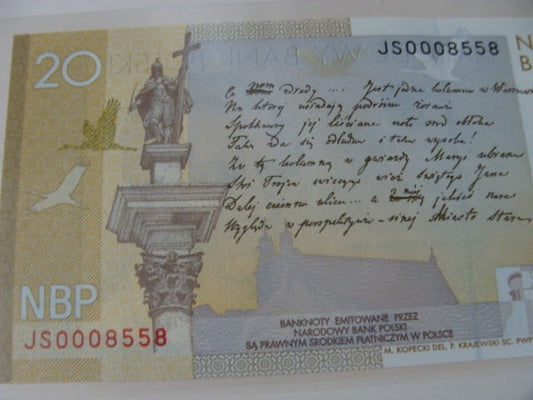 Ciekawy nr serii 20 zł / 2009 r. - Juliusz Słowacki - 0008558