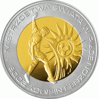 10 zł / 2006 r. - Mistrzostwa Świata w Piłce Nożnej: Niemcy 2006 (Ag/Au)