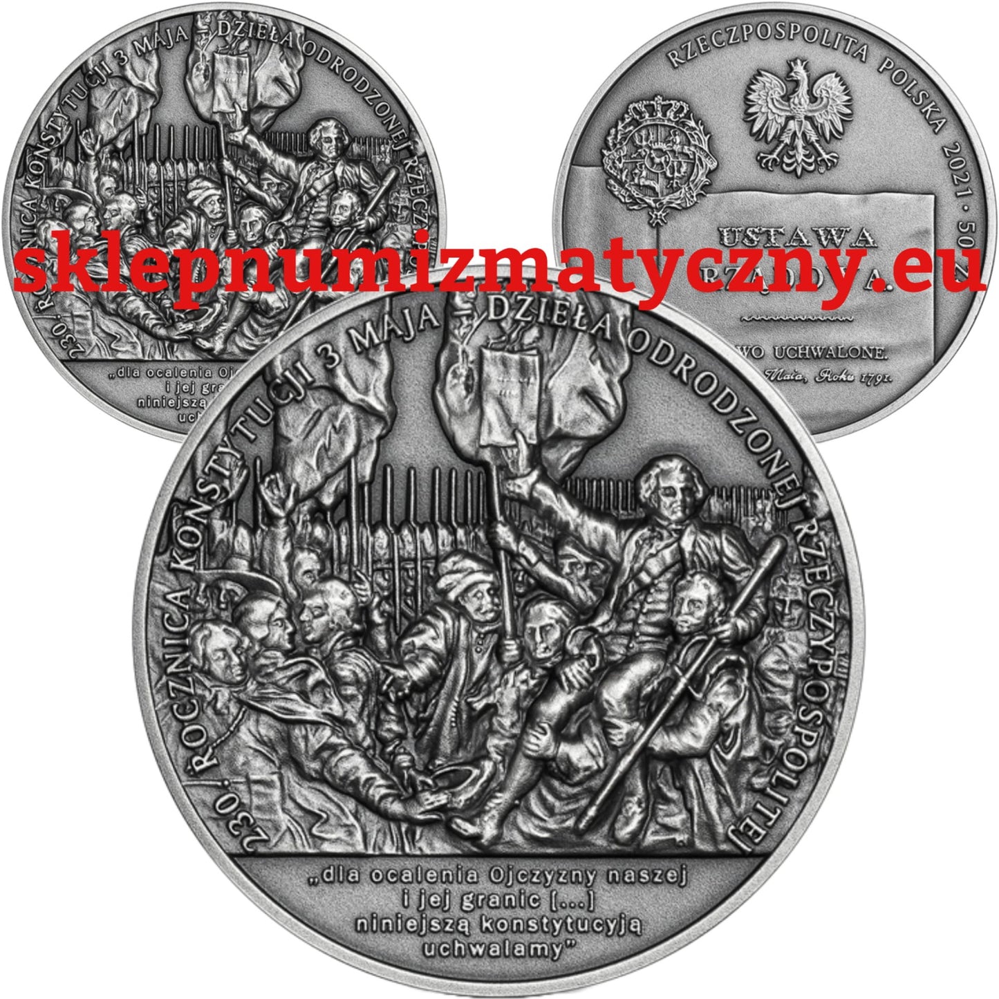 PAKIET: 3 szt. 50 zł / 2021 r. - 230. rocznica Konstytucji 3 Maja