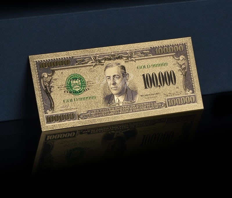 USA: Banknot złocony 100.000$ - STO TYSIĘCY dolarów /1928