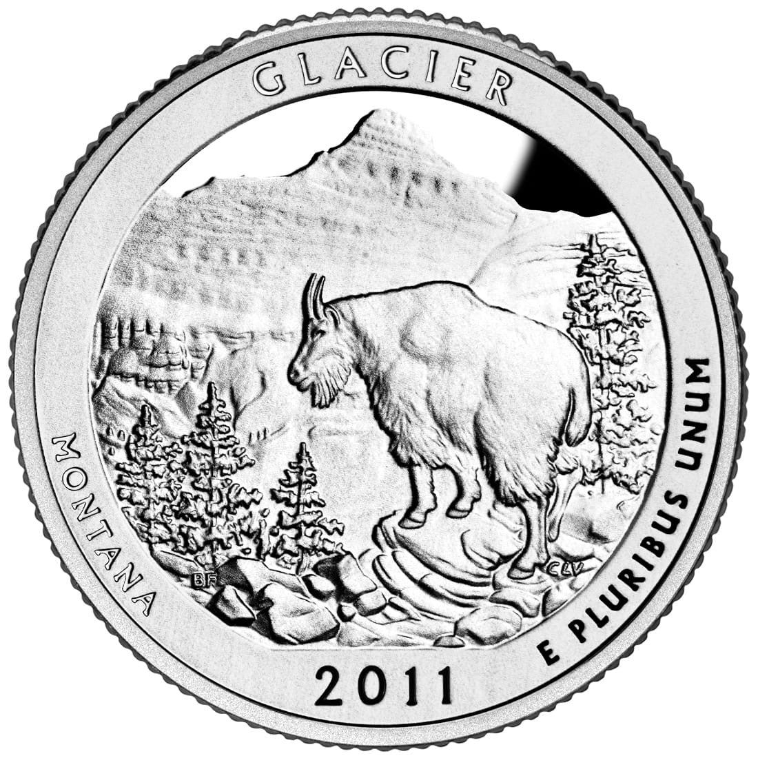 USA: 25 Centów / 2011 r. - Park Narodowy Glacier (nr 7)