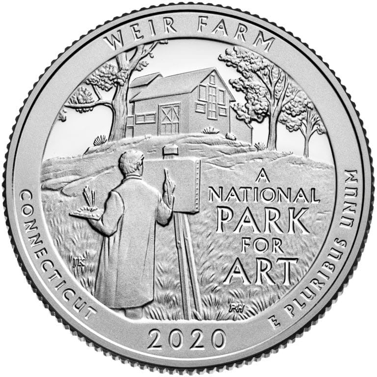 USA: 25 Centów / 2020 r. - Weir Farm National Historic Site (nr 52)