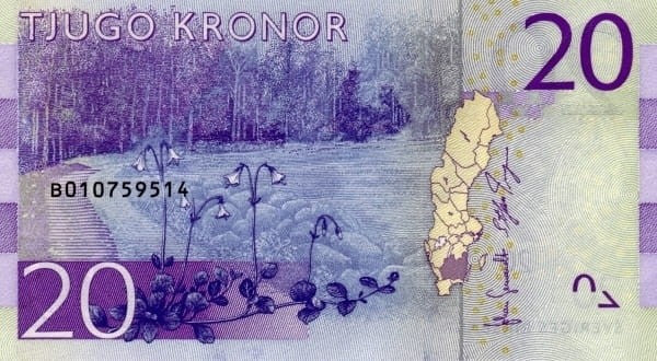 SZWECJA Banknot 20 Koron / 2015 r.