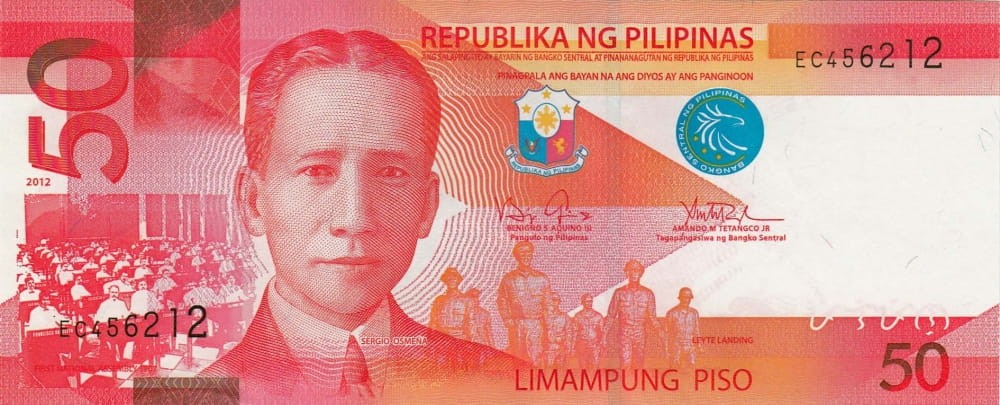 FILIPINY Banknot 50 Piso / 2015 r.