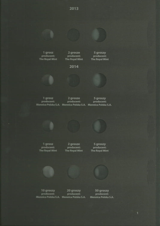 2013-2017 album / klaser rocznikowy na monety obiegowe