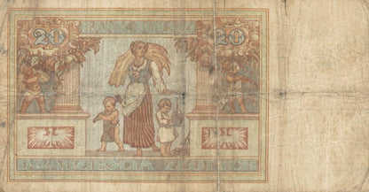 POLSKA  Banknot 20 zł / 1931 r. XX - seria AR.