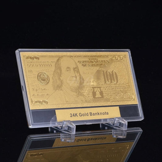 USA: Banknot złocony 100$ - STO dolarów (3)