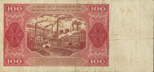 POLSKA  Banknot 100 zł / 1948 r. XX