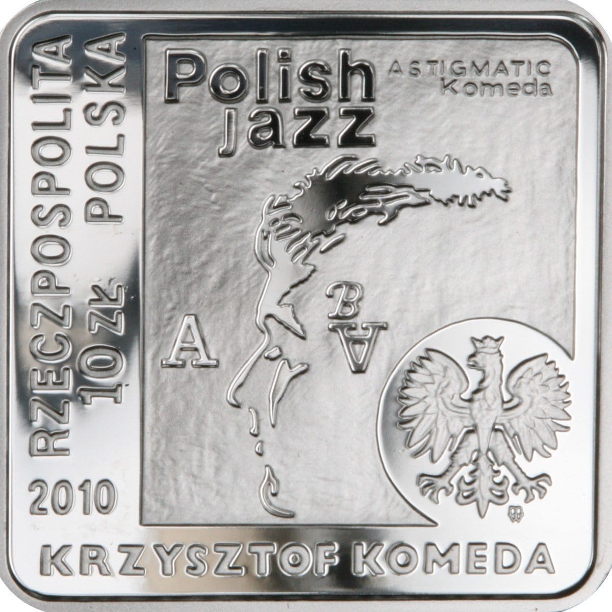 10 zł / 2010 r. - Krzysztof Komeda (kwadrat)