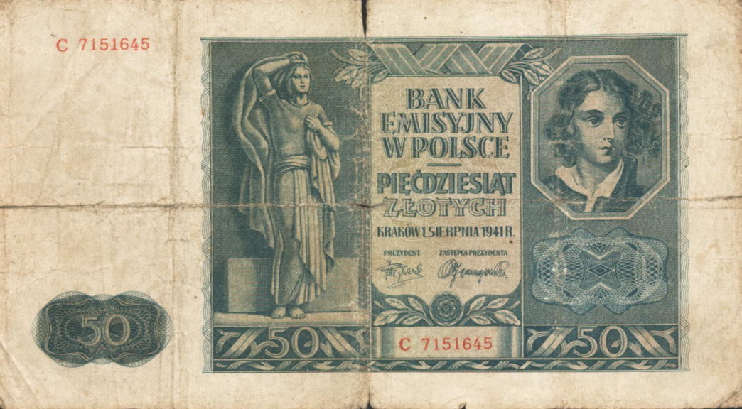 POLSKA  Banknot 50 zł / 1941 r. X - seria C