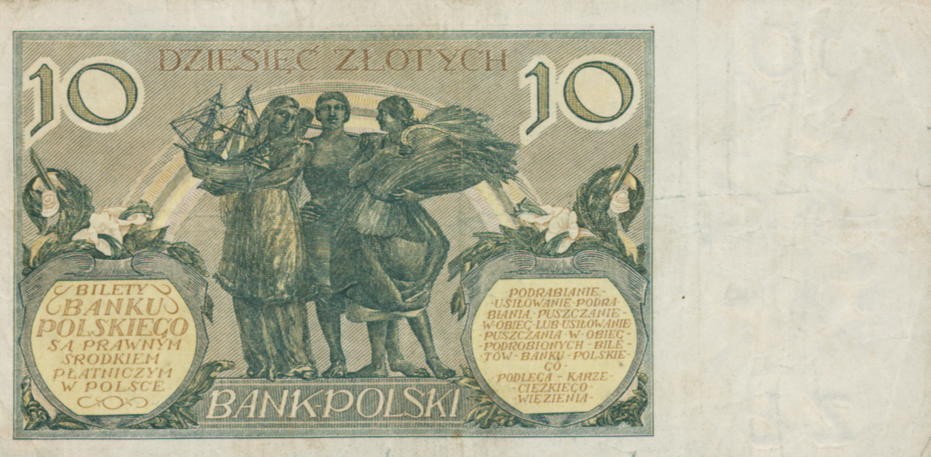 POLSKA  Banknot 10 zł / 1929 r. XX