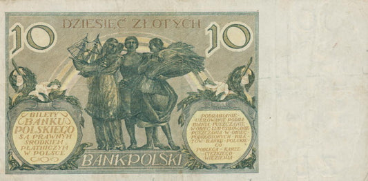 POLSKA  Banknot 10 zł / 1929 r. XX