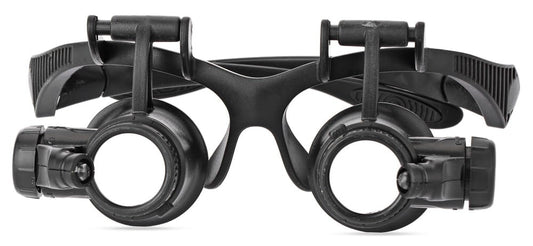 Okulary zegarmistrzowskie (typ 1b): wymienne soczewki, podświetlenie LED