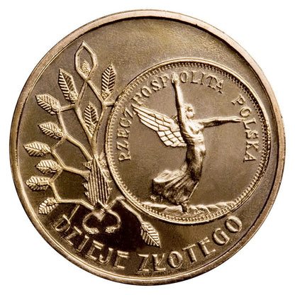 2 zł / 2007 r. - Dzieje Złotego: 5 zł Nike z 1928 r.