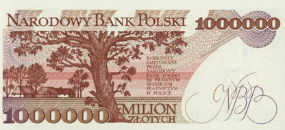 POLSKA  Banknot 1.000.000 zł / 1991 r. X - seria E