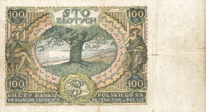 POLSKA  Banknot 100 zł / 1934 r. X.X. - seria C.A.
