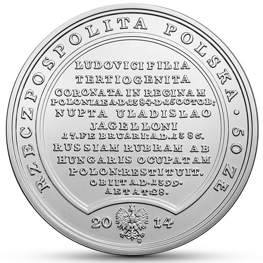 50 zł / 2014 r. -  Jadwiga Andegaweńska