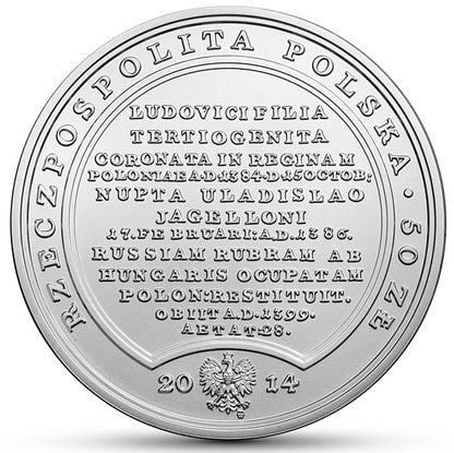 50 zł / 2014 r. -  Jadwiga Andegaweńska