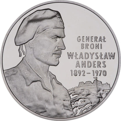 10 zł / 2002 r. -  Gen. Władysław Anders