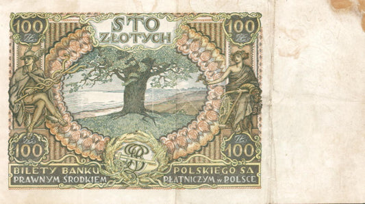 POLSKA  Banknot 100 zł / 1932 r. XX - seria AN