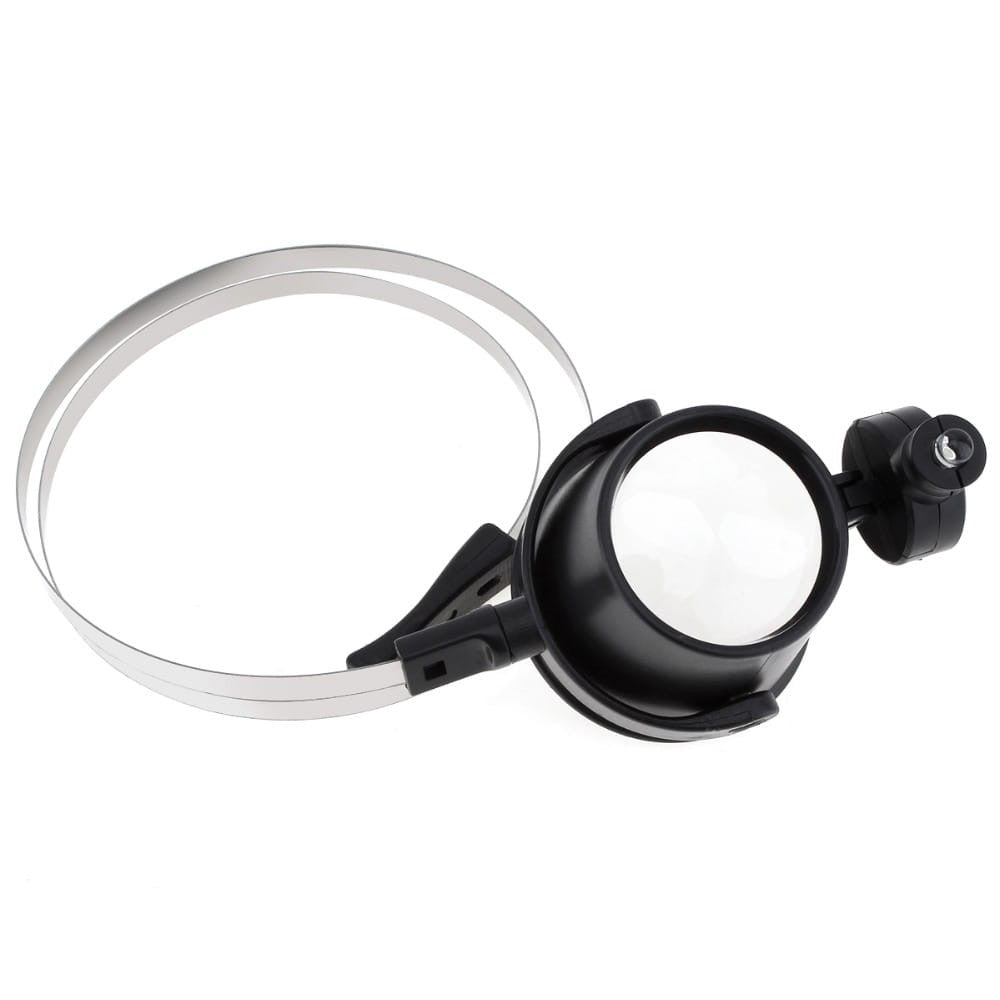 Monokl jubilerski,  lupa jubilerska (15x) z uchwytem i podświetleniem