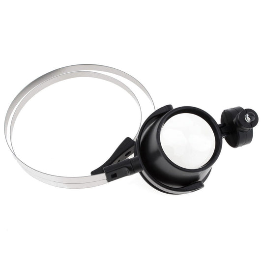 Monokl jubilerski,  lupa jubilerska (15x) z uchwytem i podświetleniem