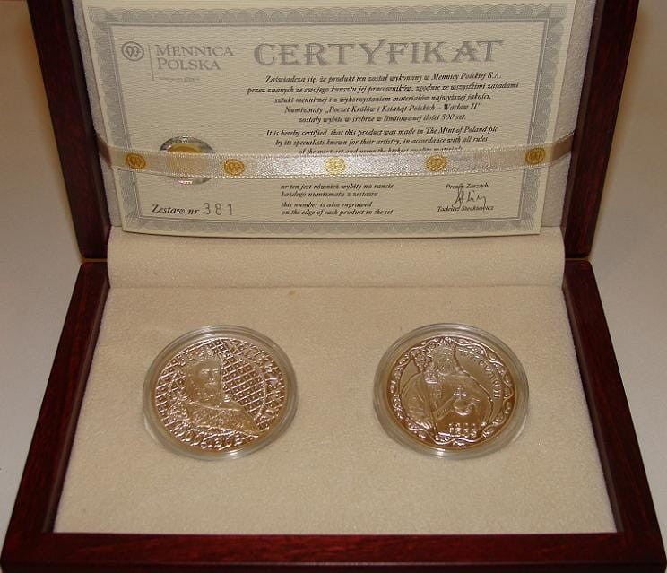 Zestaw: WACŁAW II  - srebro