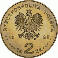 2 zł / 1998 r. -  80. Rocznica Odzyskania Niepodległości