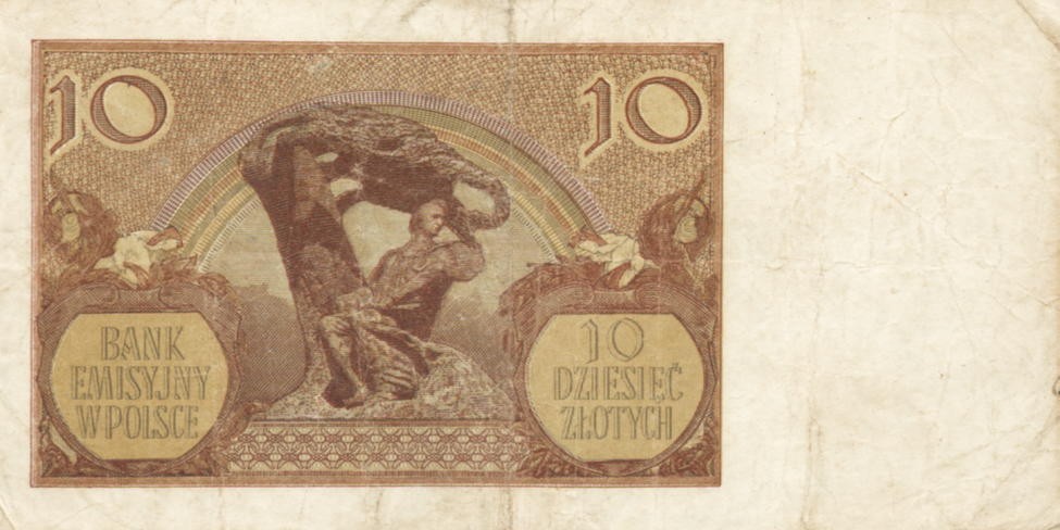 POLSKA  Banknot 10 zł / 1940 r. X - seria L.