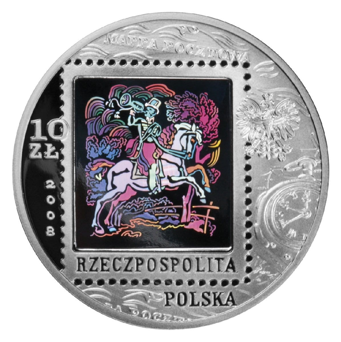 10 zł / 2008 r. -  450 lat Poczty Polskiej