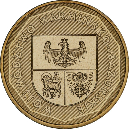 2 zł / 2005 r. - Herby Województw: Warmińsko-mazurskie