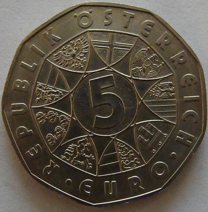 AUSTRIA 5 Euro / 2005 r.  - Narciarstwo