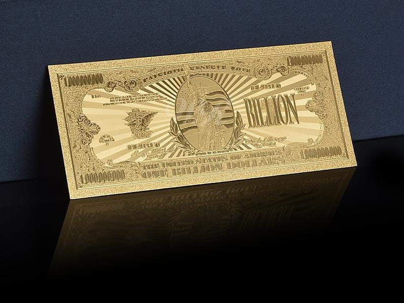 USA: Banknot złocony 1.000.000.000$ - MILIARD dolarów