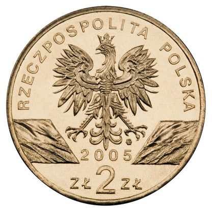 2 zł / 2005 r. - Puchacz (łac. Bubo bubo)