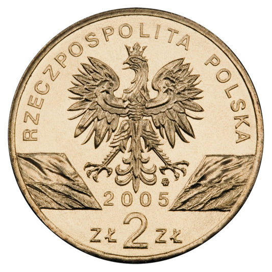 2 zł / 2005 r. - Puchacz (łac. Bubo bubo)