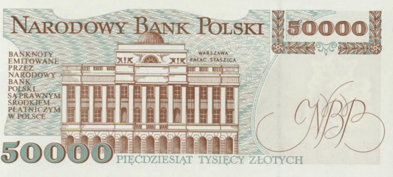 POLSKA  Banknot 50.000 zł / 1993 r. X