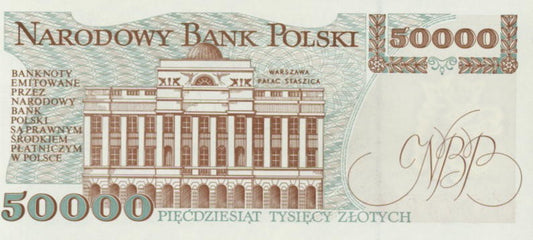 POLSKA  Banknot 50.000 zł / 1993 r. X
