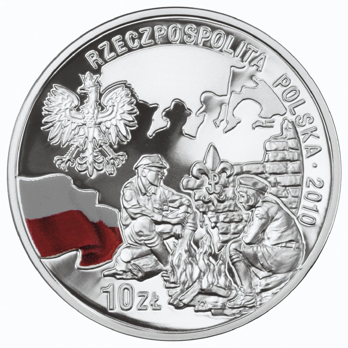 10 zł / 2010 r. - 100. rocznica Harcerstwa Polskiego