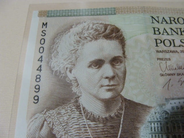 Ciekawy nr serii   20 zł / 2011 r. - Maria Skłodowska - Curie  - MS 0044899