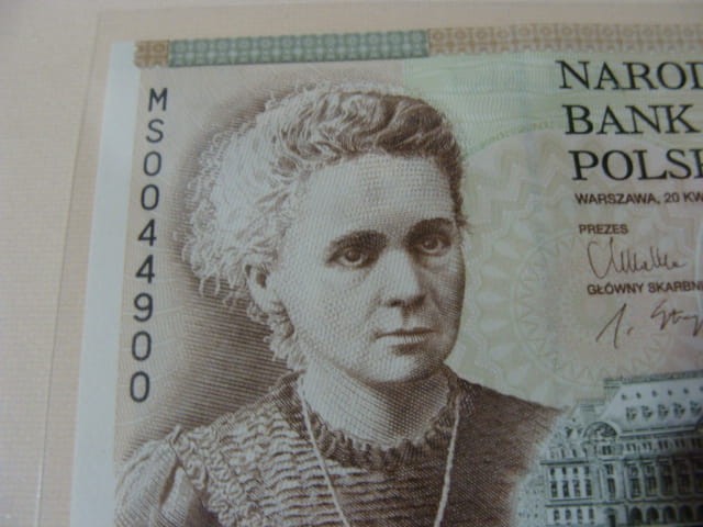 Ciekawy nr serii   20 zł / 2011 r. - Maria Skłodowska - Curie  - MS 0044900