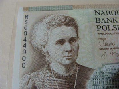 Ciekawy nr serii   20 zł / 2011 r. - Maria Skłodowska - Curie  - MS 0044900