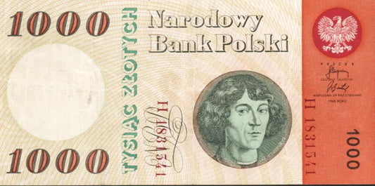 POLSKA  Banknot 1.000 zł / 1965 r. X - seria H
