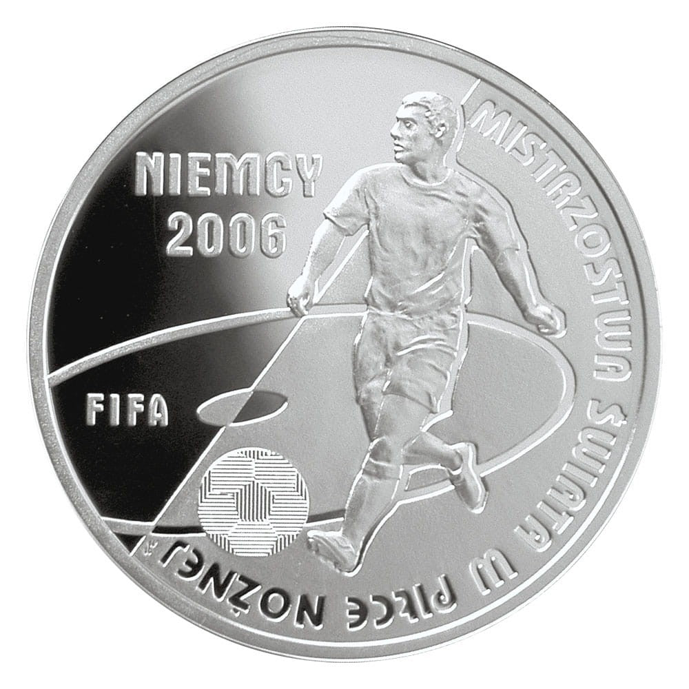10 zł / 2006 r. - Mistrzostwa Świata w Piłce Nożnej: Niemcy 2006 (Ag)