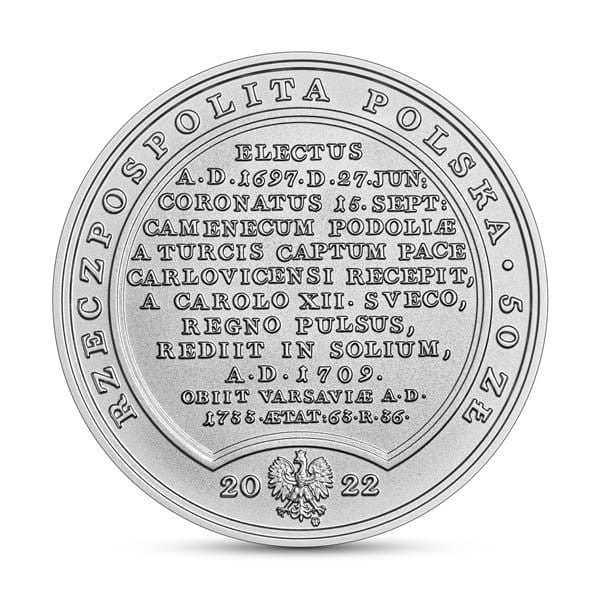 50 zł / 2022 r. - August II Mocny